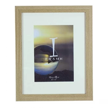 Image of 5" x 7" - iFrame Light Oak Wood Finish Frame with Mount