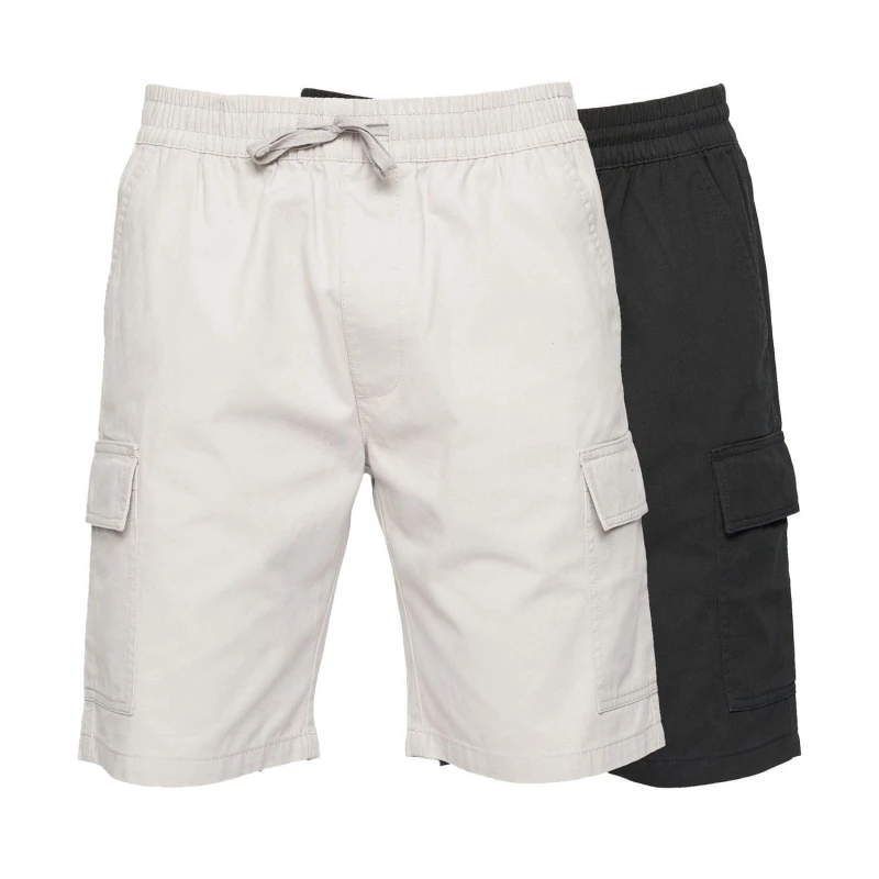 Image of Crosshatch 2 Pack of Kathos Cargo Shorts Multi Colour male 2XL