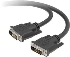 Image of Belkin DVI Cable 1.80 m screwable, gold plated connectors Black [1x DVI plug 25-pin - 1x DVI plug 25-pin]