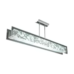 Image of Euphoria Semi Flush 2 Light T5, Polished Chrome, Opal White Glass, NOT LED, CFL Compatible