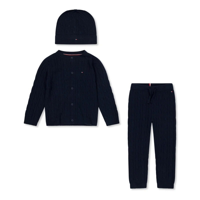 Image of Tommy Hilfiger Unisex Kids Cable Clothing Set Night Navy C1G unisex 18M