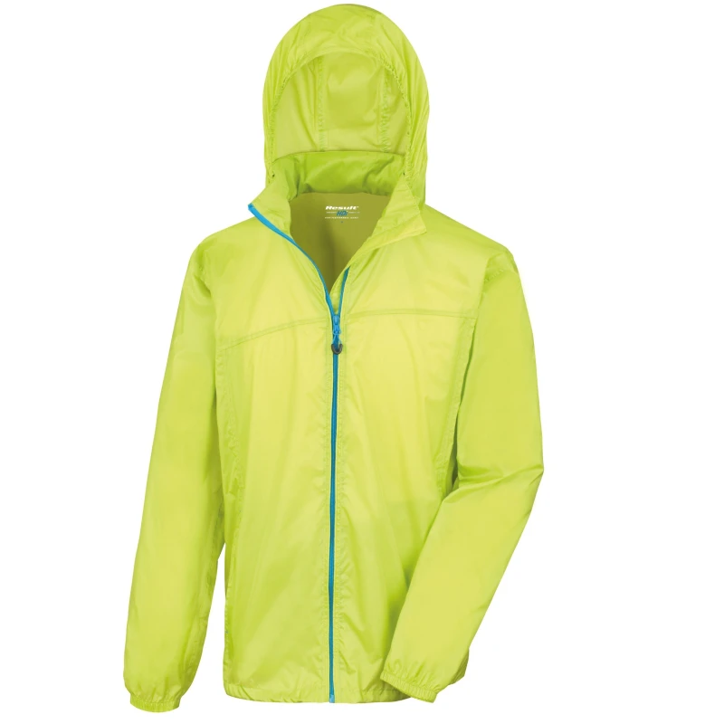 Image of Result Result Men Lightweight Packaway Jacket in Lime Size: X-Small Lime XS Male 5063425119035