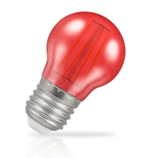 Image of Crompton Golfball LED Light Bulb E27 4W (25W Eqv) Red IP65 Harlequin