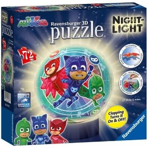 Image of Ravensburger PJ Masks Night Light 72 Piece 3D Puzzle