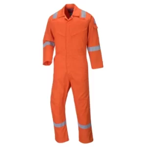 Image of Biz Flame Mens Aberdeen Flame Resistant Coverall Orange 38" 32"