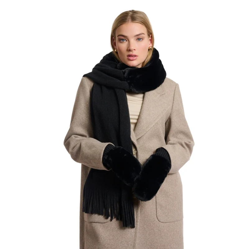 Image of Rino & Pelle Womens mittens Rino & Pelle Oxo Noir Female TU