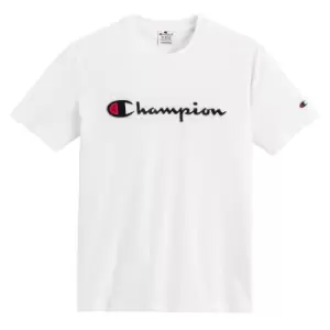 Image of Large Logo Cotton T-Shirt with Short Sleeves