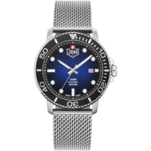Image of Mens JDM Military Tango Steel Mesh Blue Dial Watch