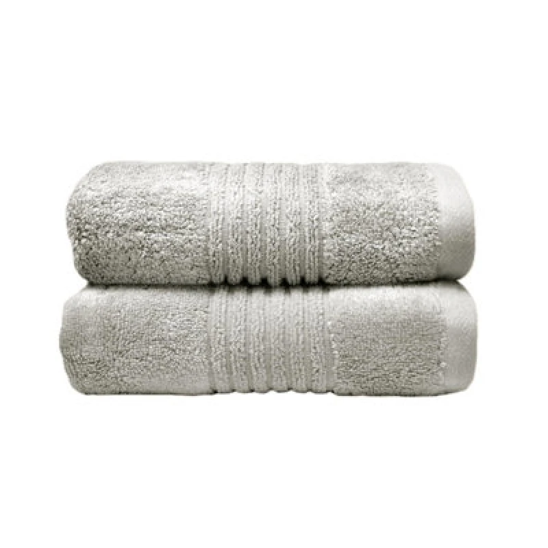 Image of Misona Ultra Soft Bamboo Pair Of Hand Towels - Silver Grey