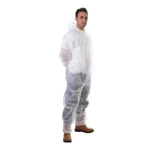 Image of SuperTouch Medium Coverall Non Woven PP Disposable with Zip Front