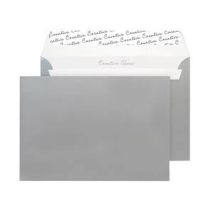 Image of C5 Wallet Envelope Peel and Seal 130gsm Metallic Silver Pack of 250