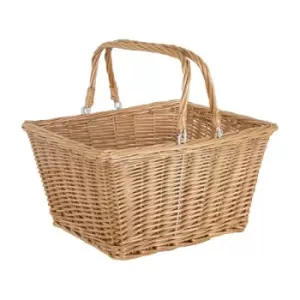 Image of ETC Square Wicker Basket with QR