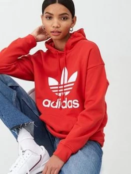 Image of adidas Originals TRF Hoodie - Red, Size 6, Women