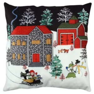 Image of A11843 Multicolor Cushion Christmas Scene