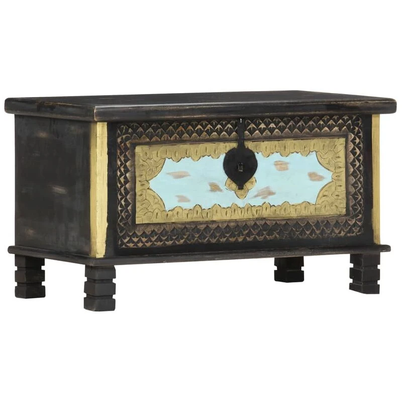 Image of VIDAXL Vidaxl - Storage Chest Black 80x40x45cm Solid Mango Wood 286396