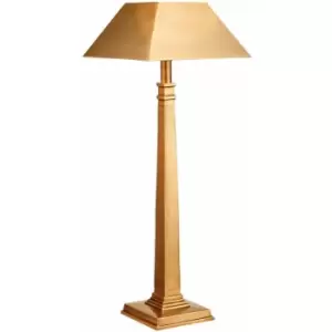 Image of Loops - Luxury Table Lamp Solid Brass & Square Shade Metal Square Base Console Light