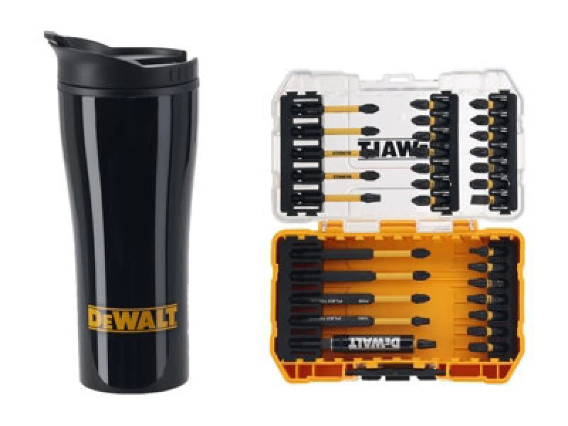 Image of DEWALT 32 Piece FlexTorq Screwdriver Bit Set and Travel Mug DT70903T-QZ