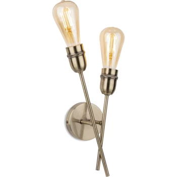 Image of Firstlight - Leon Industrial 2 Light Wall Antique Brass