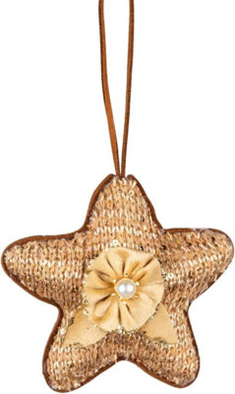 Image of Shatchi 12cm Gold star - Christmas Hanging Decoration Gold