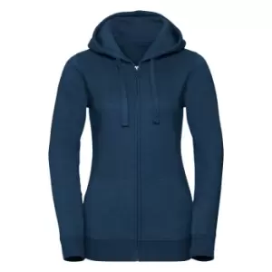 Image of Russell Womens/Ladies Authentic Zipped Hoodie (XS) (Ocean Melange)