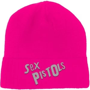 Image of The Sex Pistols - Logo Unisex Beanie Hat - Pink