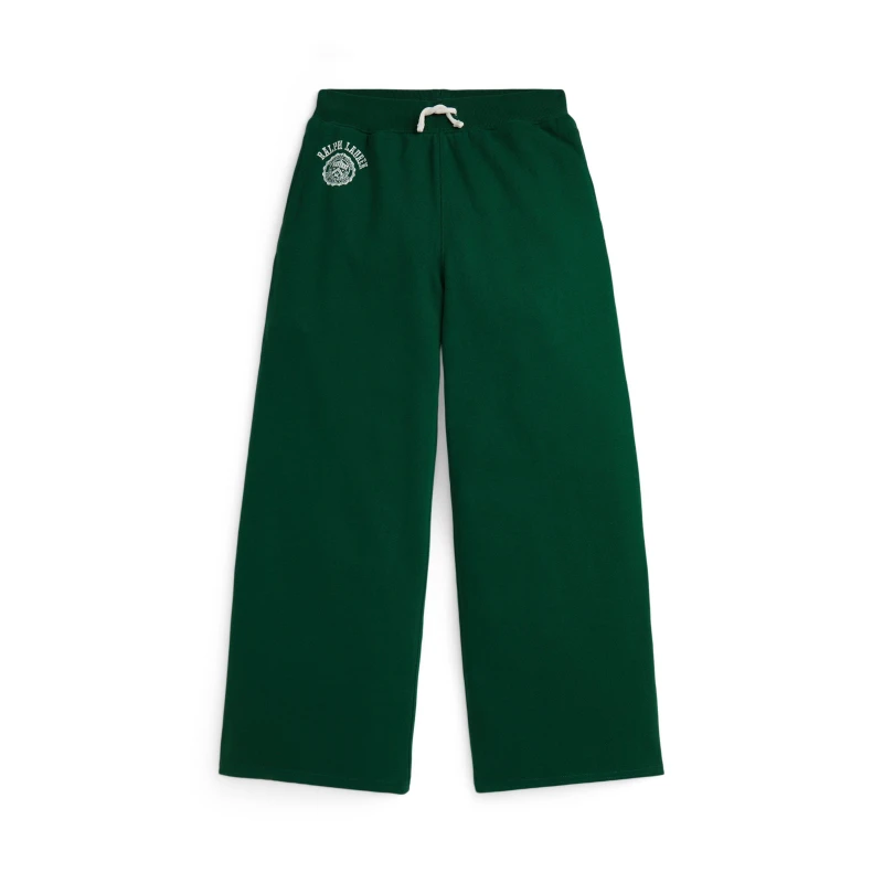 Image of Polo Ralph Lauren Kids Wide Leg Open Hem Fleece Joggers New Forest female 13-14Y/XL