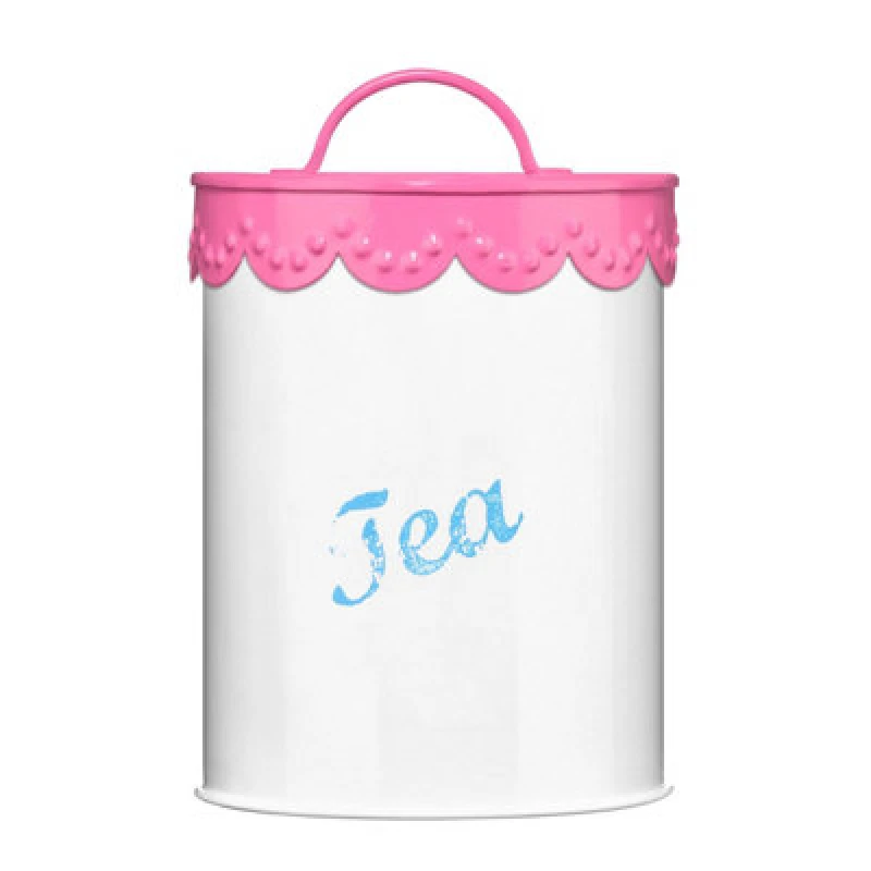 Image of Premier Housewares Maison by Premier Pink Lace Tea Canister Pink