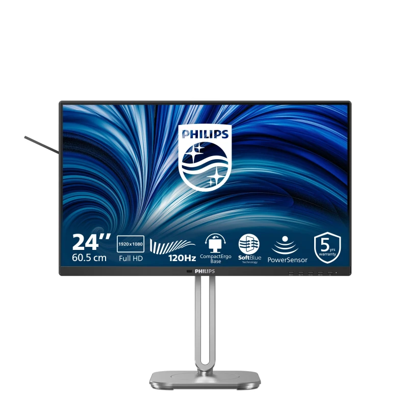 Image of Philips 4000 series 24B2N4200/00 computer monitor 60.5cm (23.8") 1920 x 1080 pixels Full HD LCD Grey 24B2N4200/00
