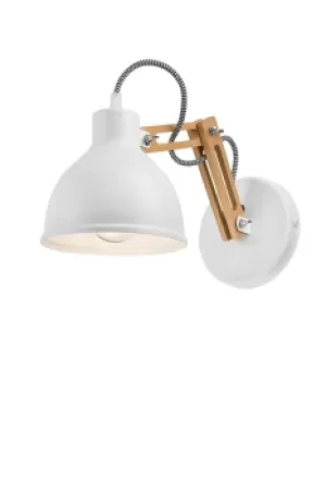 Image of Marcello Adjustable Dome Wall Light White, 1x E27