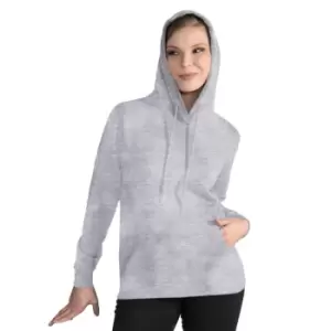 Image of SG Ladies/Womens Plain Hooded Sweatshirt Top / Hoodie (S) (Light Oxford)