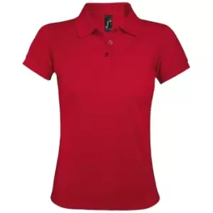 Image of SOLs Womens/Ladies Prime Pique Polo Shirt (XL) (Red)