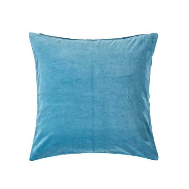 Image of Homescapes Blue Velvet Cushion Cover, 60 X 60 Cm