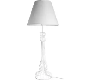Image of INTERIORS by Premier Chicago Table Lamp - White