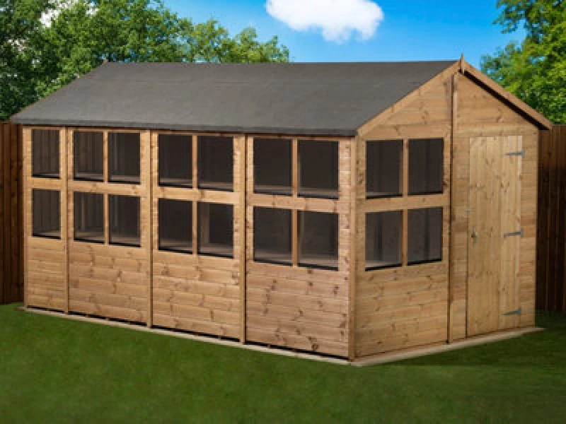 Image of Empire Sheds Empire Apex Potting Shed 8X14 Single Door
