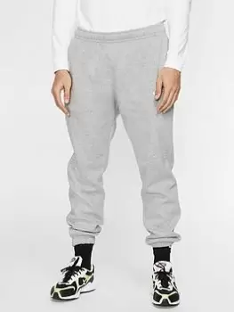 Image of Nike NSW Club Fleece Cuff Joggers - Grey/White , Grey/White, Size 2XL, Men