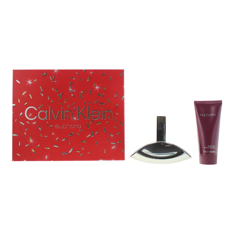 Image of Calvin Klein Euphoria 2 Piece Gift Set: Eau de Parfum 100ml - Body Lotion 100ml