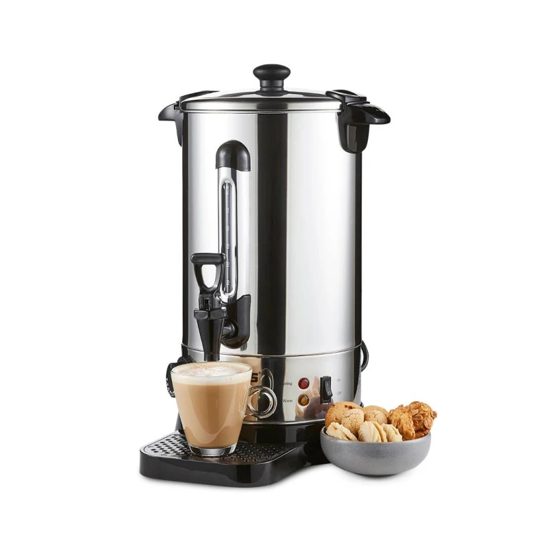 Image of Geepas 10 L Commercial Catering Kitchen Hot Water Boiler Tea Urn 1650W Boiler Silver unisex