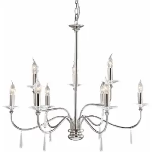 Image of Loops - 9Chandelier LIght Highly Polished Nickel LED E14 60W