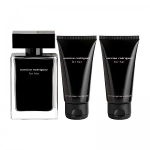 Image of Narciso Rodriguez For Her Gift Set 50ml Eau de Toilette + 50ml Body Lotion + 50ml Shower Gel