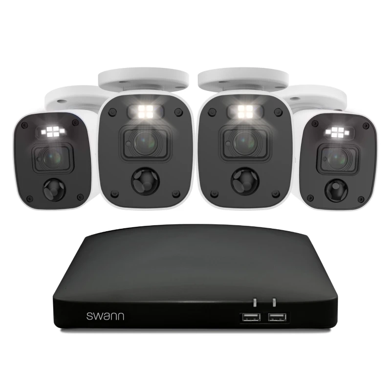 Image of Swann Swann Home Wired 2K DVR Security System - 4 Camera Kit SWDVK-8468542KMQB-EU
