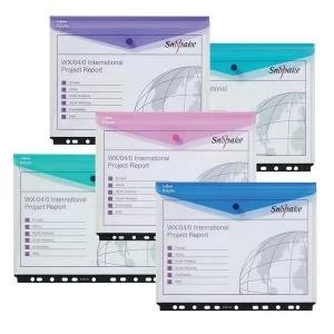 Image of Snopake Polyfile High Capacity Landscape A4 Ring Binder Wallet 100