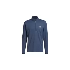 Image of adidas 3 stripe 1/4 Zip Layering top - Crew Navy Mel - S
