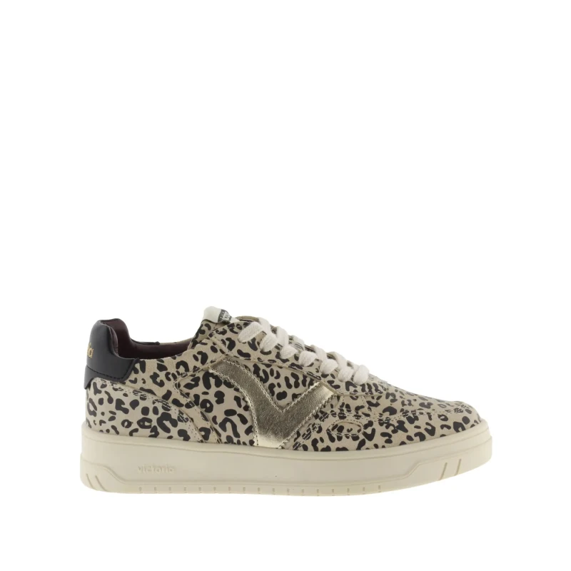 Image of VICTORIA Seul Leather Trainers Leopard Print Women 36 (3.5);37 (4);38 (5);39 (5.5 to 6);40 (6.5);41 (7)