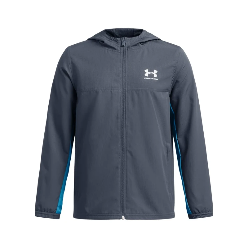 Image of Under Armour Rival Zip Jacket Juniors - Grey Grey 7 - 8 Years