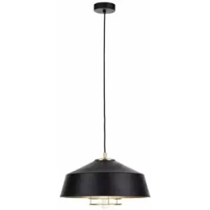 Image of Keter Electra Dome Pendant Ceiling Light Gold, Black, 34cm, 1x E27