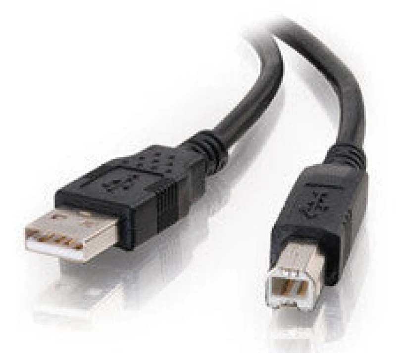 Image of C2G USB 2.0 A/B Cable Black 5m USB cable USB A USB B