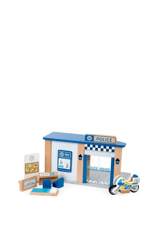 Image of Tidlo Police Station Playset Blue unisex