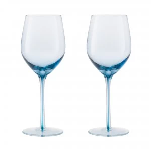Image of Denby Colours Red Wine Glasses (Blue) Set of 2