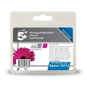 Image of 5 Star Office Epson Cheetah T0713 Magenta Ink Cartridge
