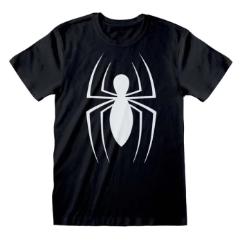 Image of Marvel Comics Spider - Classic Logo Unisex X-Large T-Shirt - Black